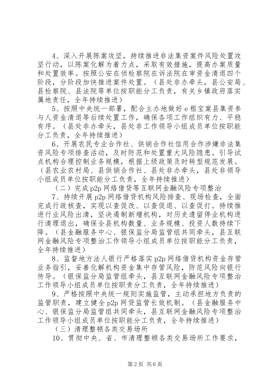 XX年重大金融风险攻坚战化解防范实施方案_第2页