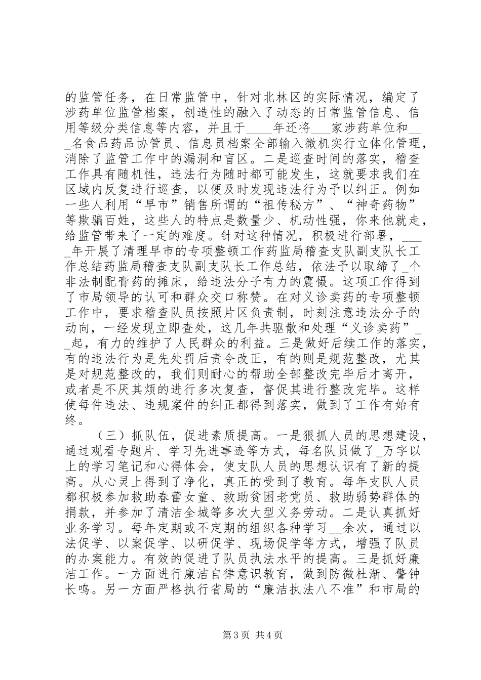 药监局稽查支队副支队长工作总结_第3页