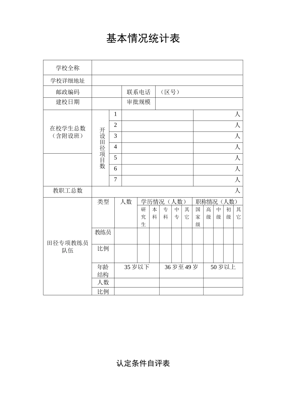 国家田径单项奥林匹克高水平后备人才训练基地评定申报表_第3页