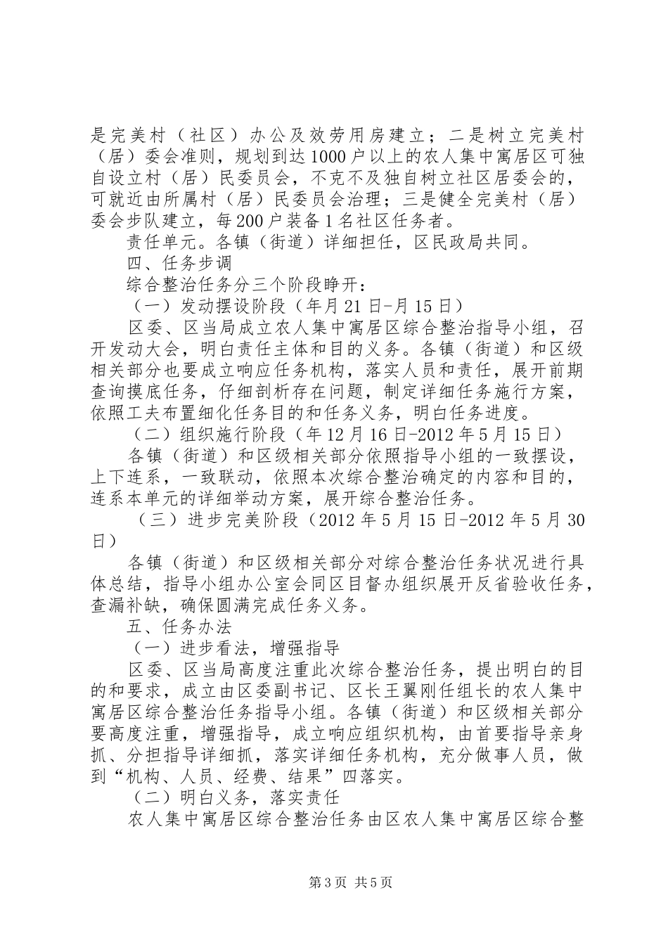 农民集中居住区整顿工作实施方案_第3页