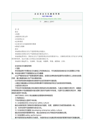 安全文化建设导则