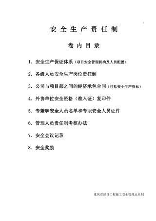重庆13本安全台账