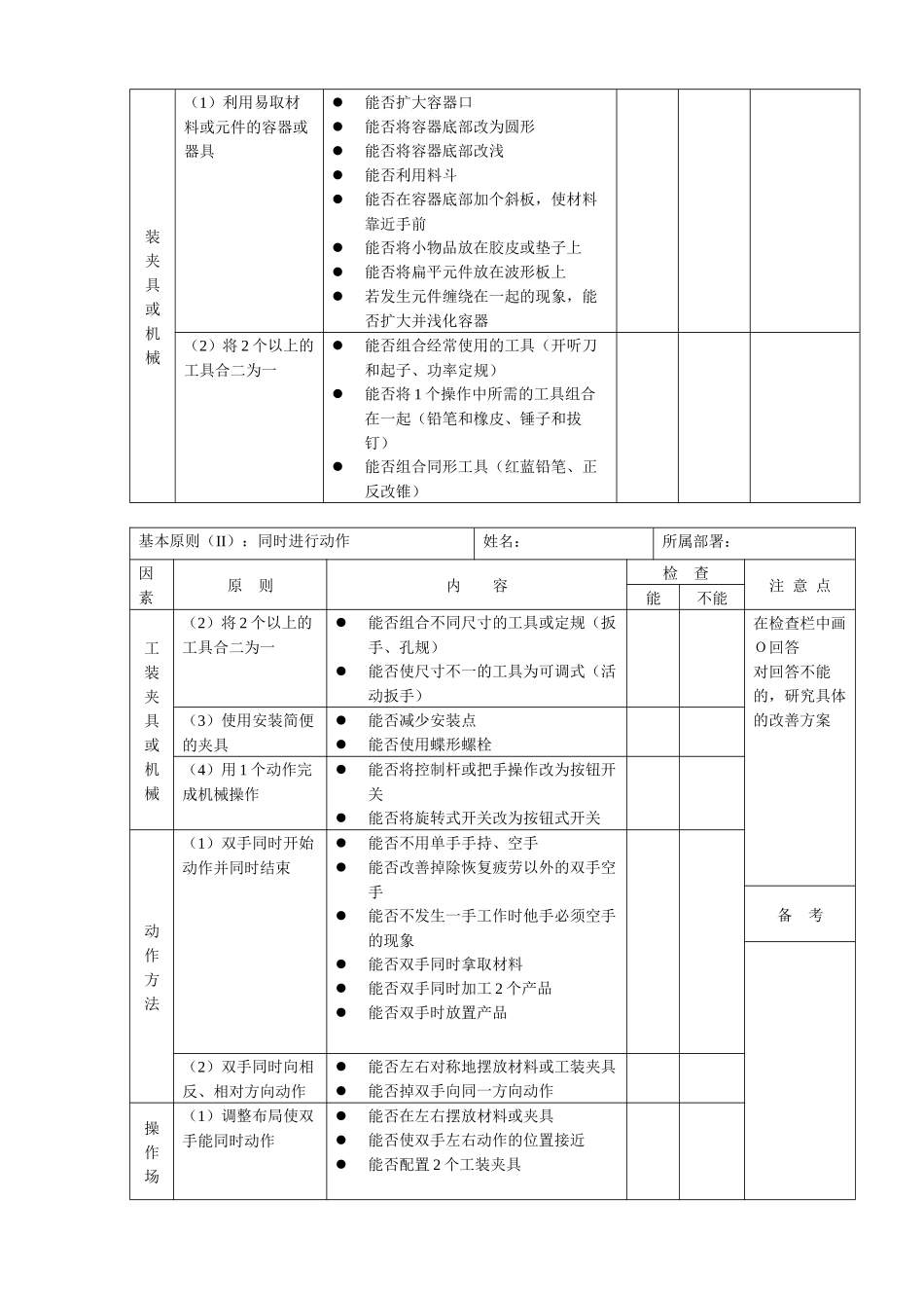 IE动作经济改善检查表_第2页