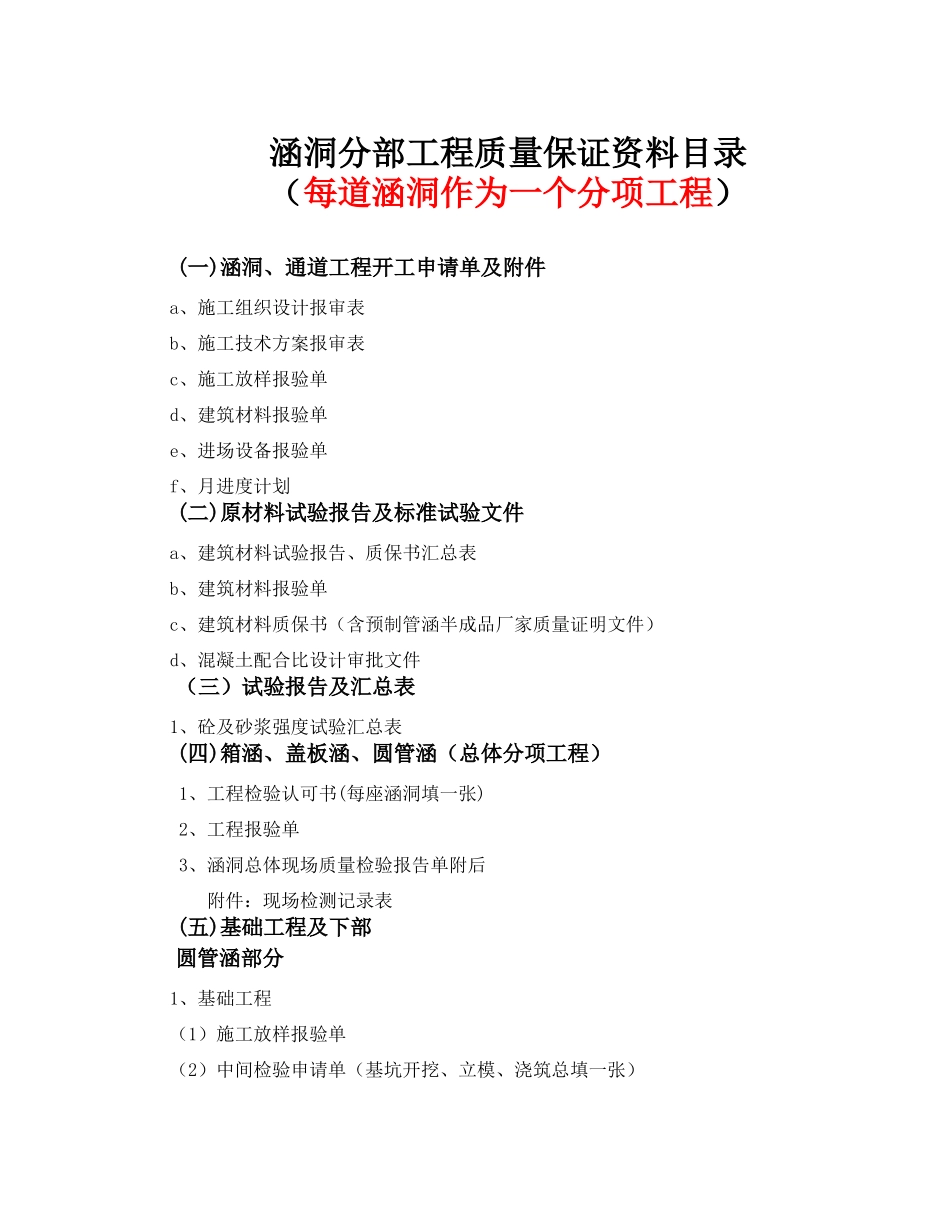 工程部分分部工程施工资料整理目录_第2页
