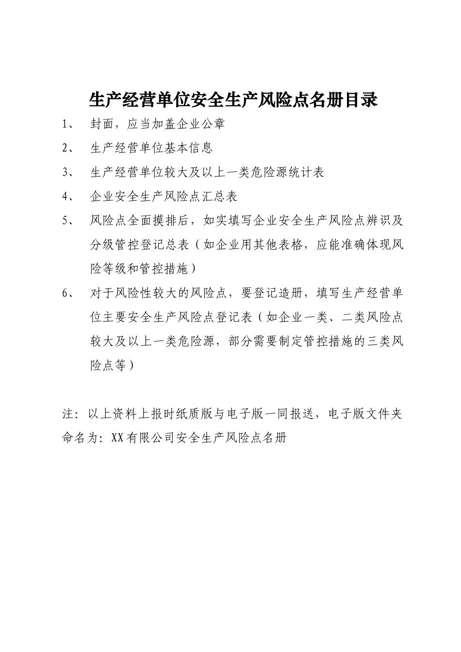 安全生产风险点名册_第2页