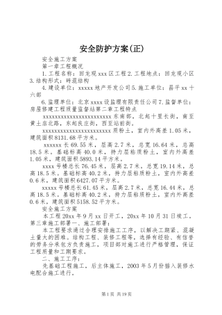 安全防护实施方案(正)