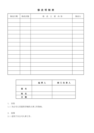 工作文件之人事
