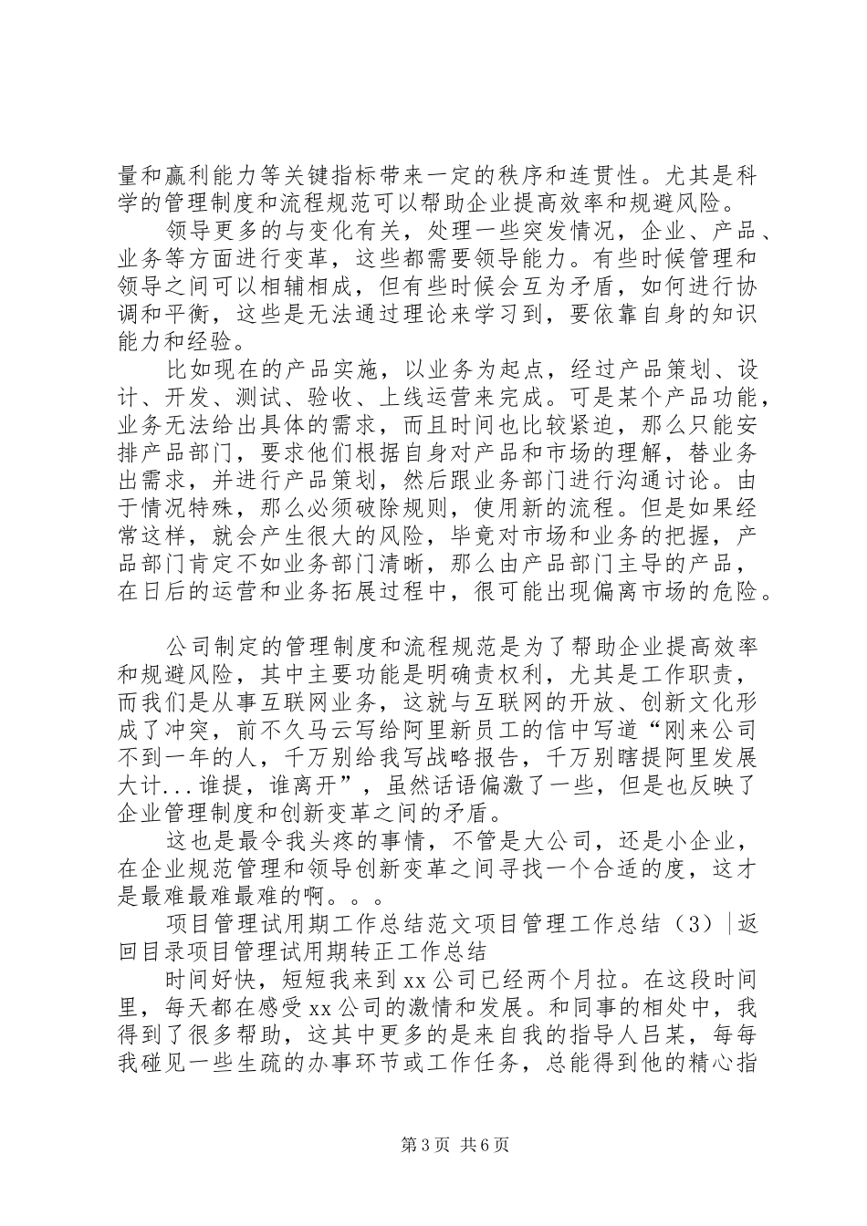 项目管理工作总结4篇_第3页