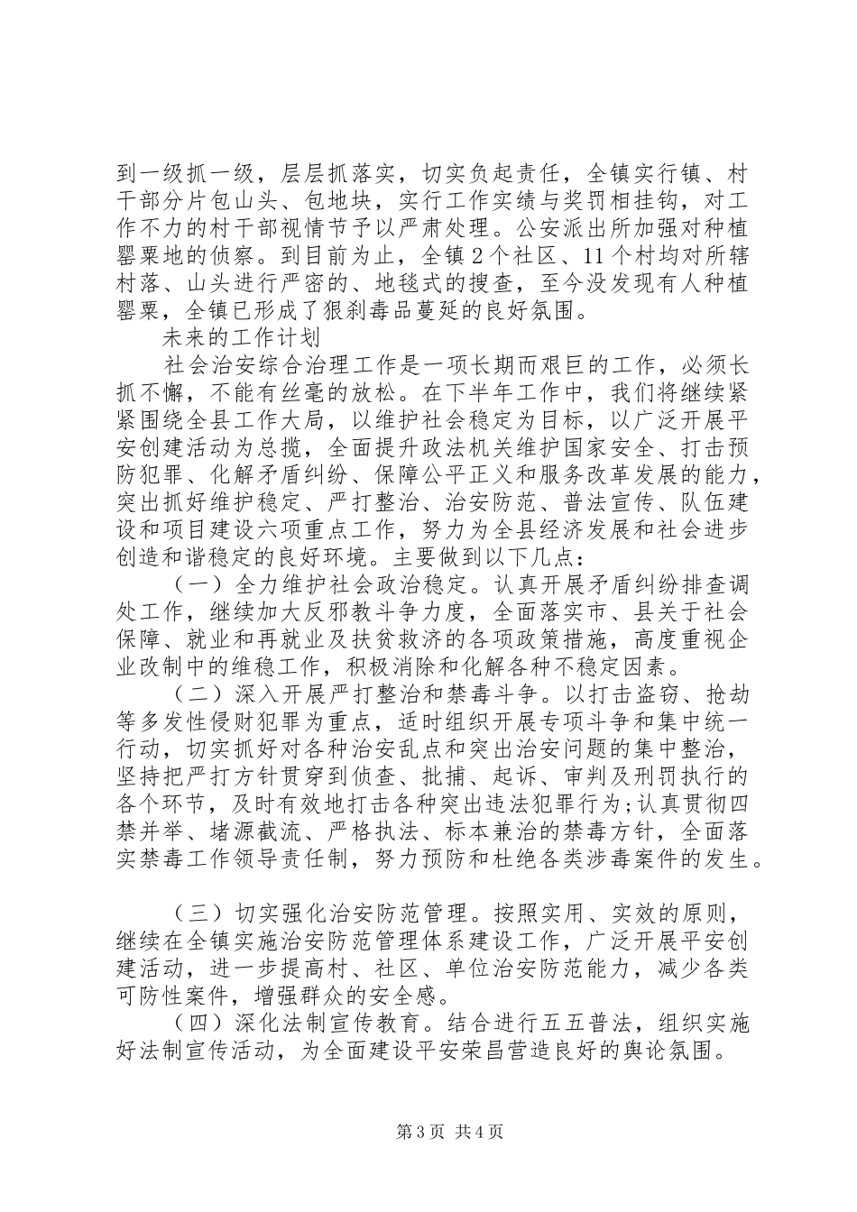 综治工作自查年终工作总结_第3页