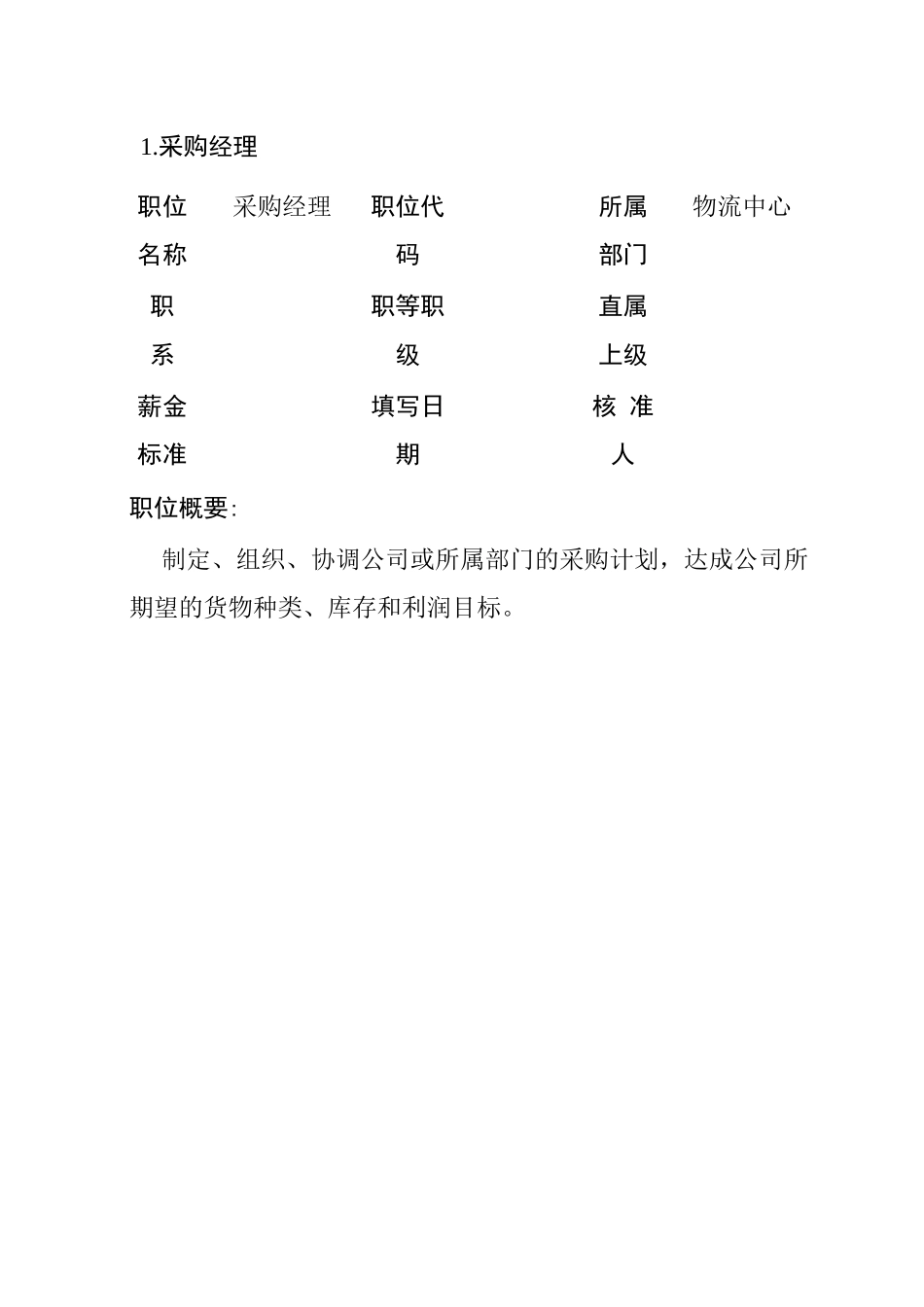 公司职位说明书范本大全_第3页