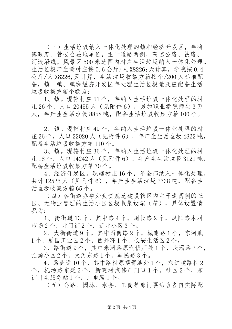 区政办城乡生活垃圾清理方案_第2页