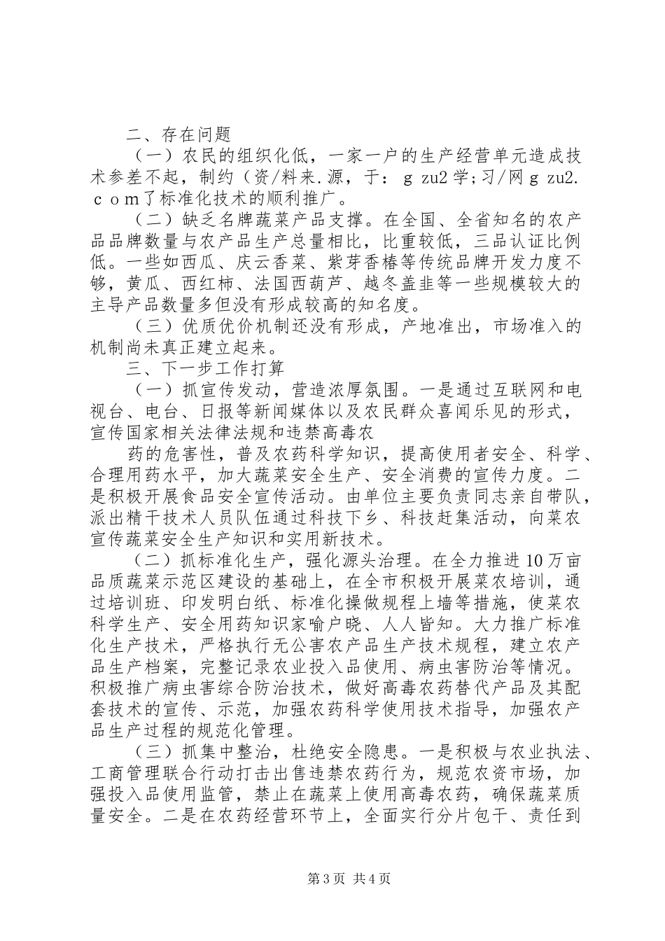 蔬菜办安全生产整顿工作总结范文_第3页