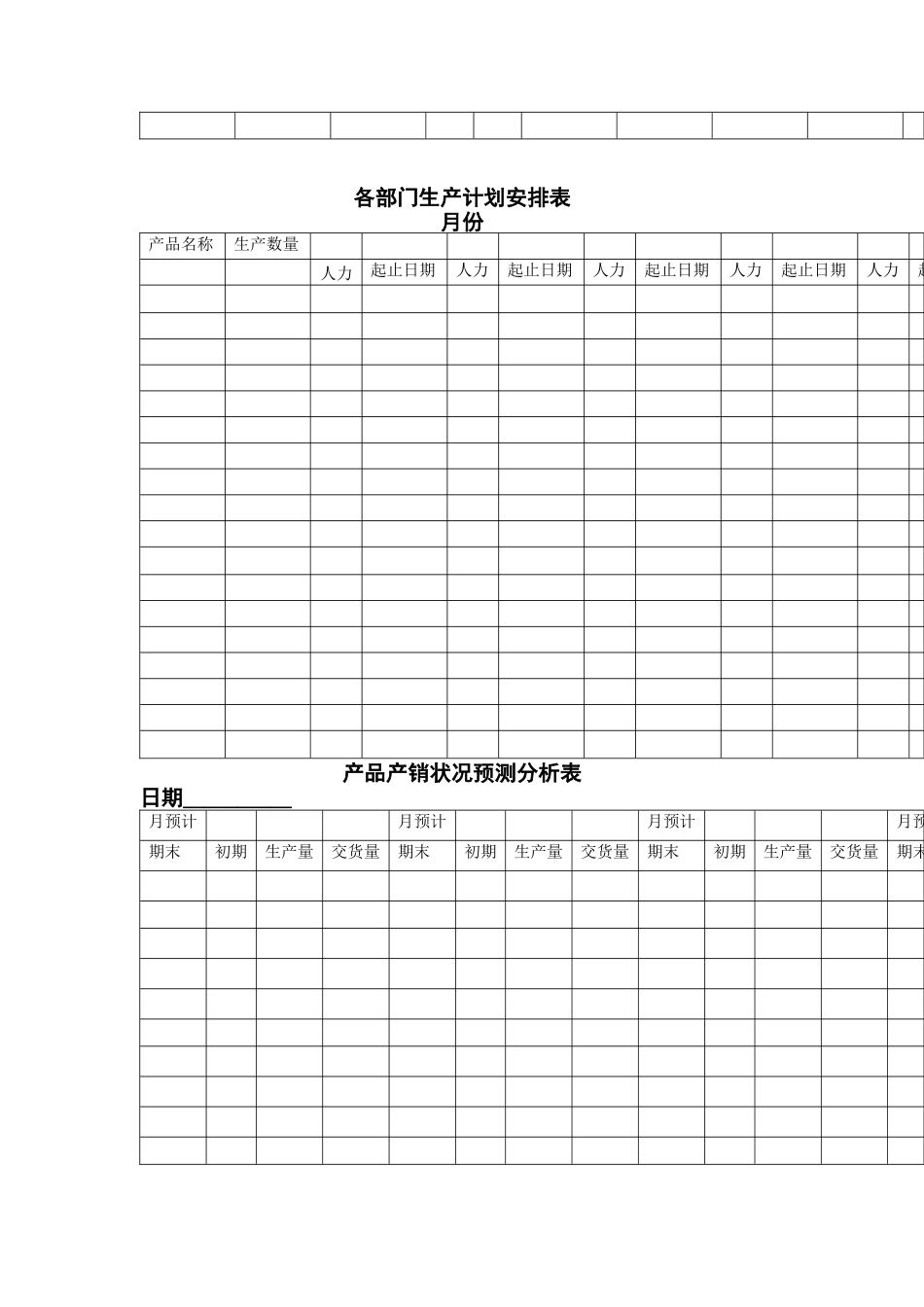 某公司生产管理记录表格汇总_第2页