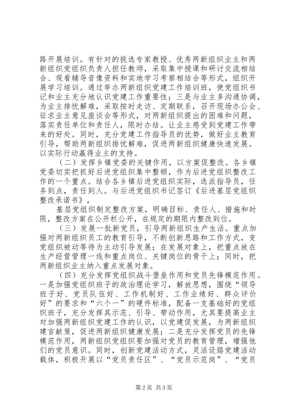 两新组织后进党组织整改实施方案_第2页