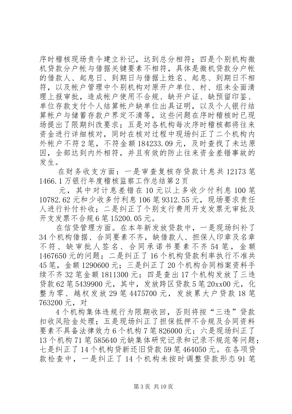 银行年度稽核监察工作总结_第3页