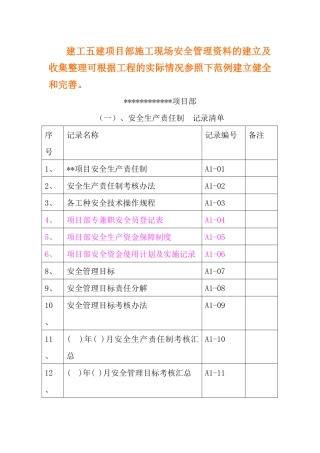 安全管理十大台帐(1)