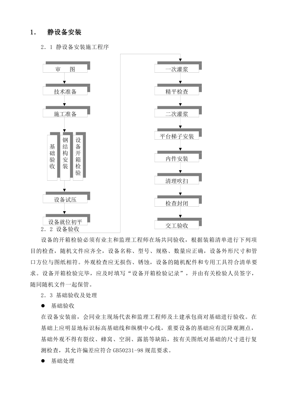设备安装施工技术措施_第1页
