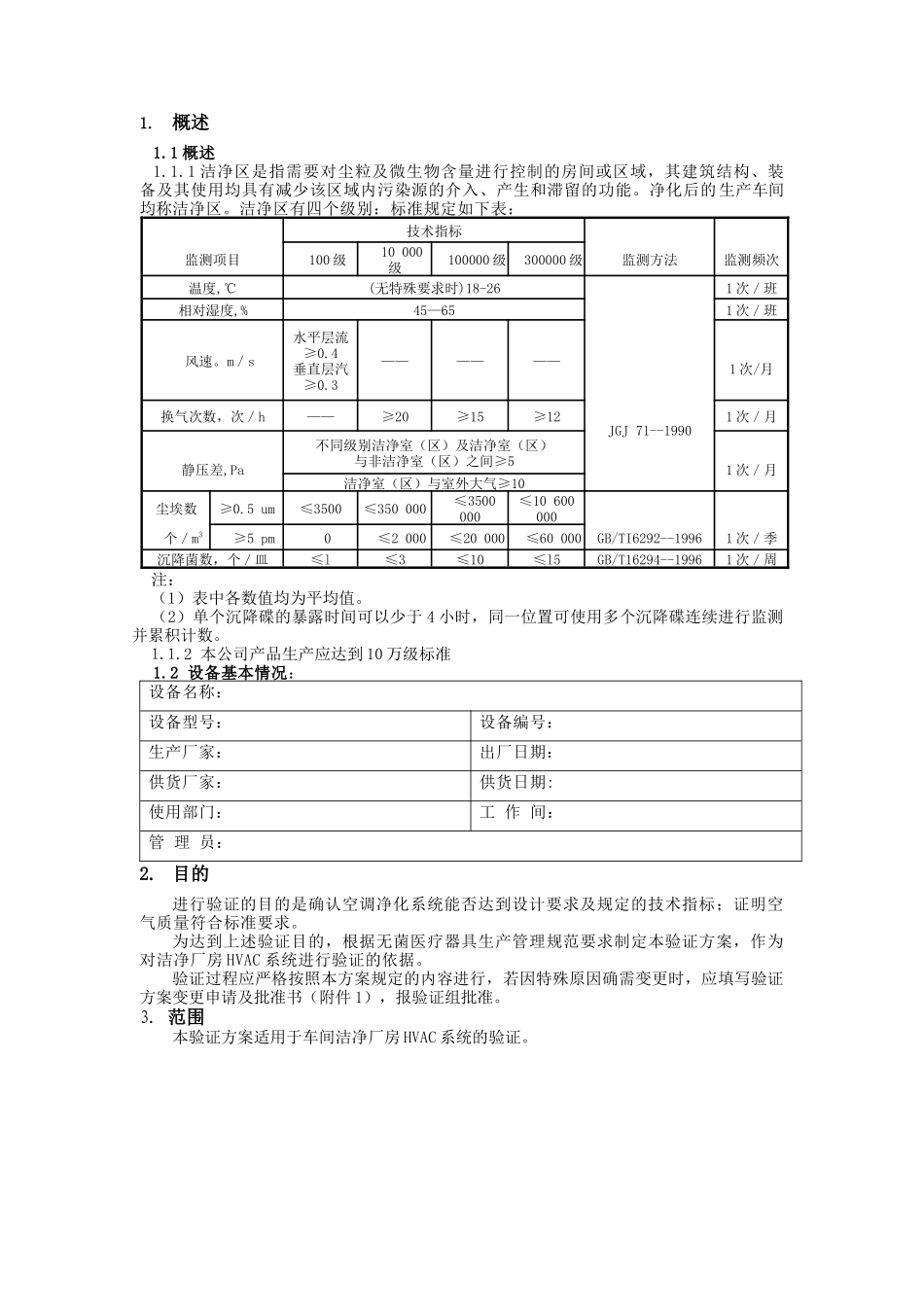 车间空调净化系统验证报告_第3页