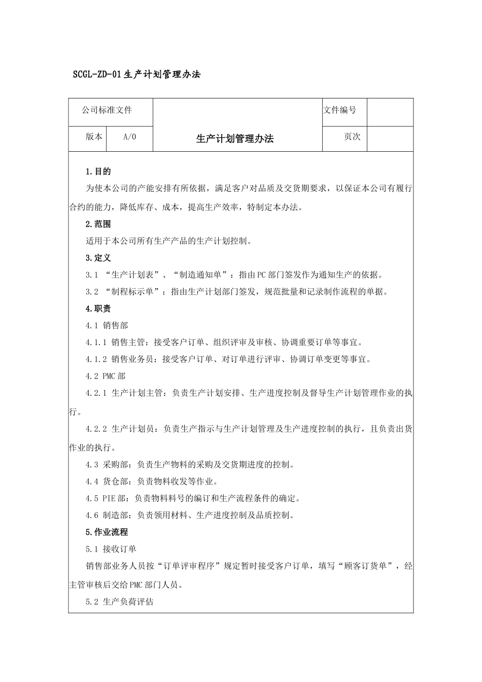 生产管理制度范本(51页)_第2页