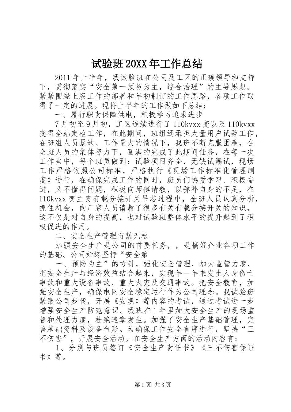 试验班20XX年工作总结_第1页