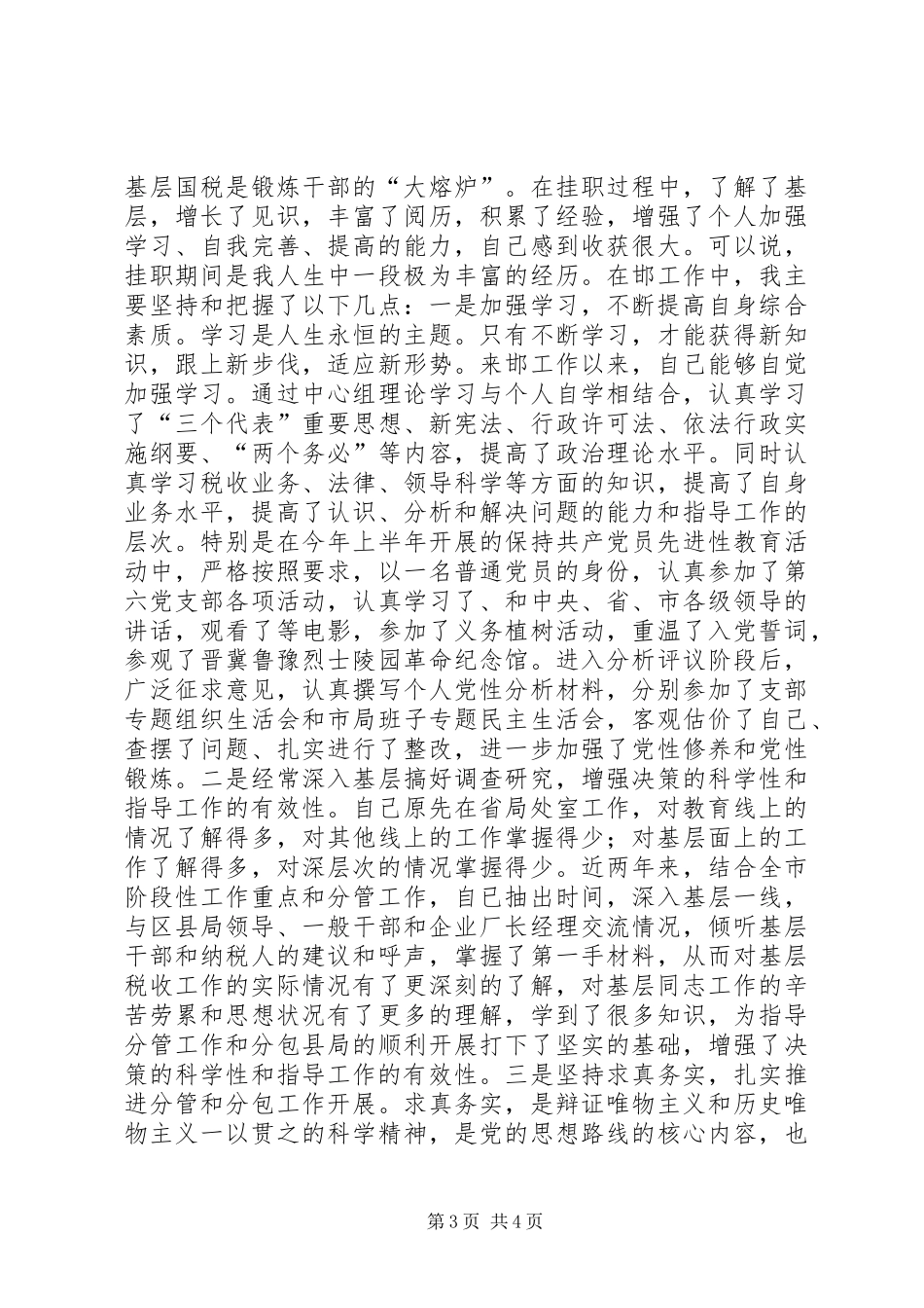 税务局挂职干部工作总结_第3页