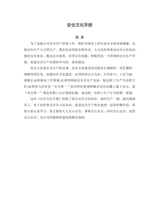 安全文化手册定稿版