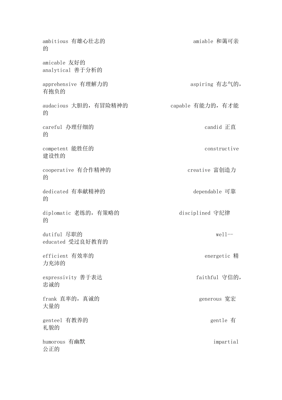简历常用英语词汇(093)_第3页