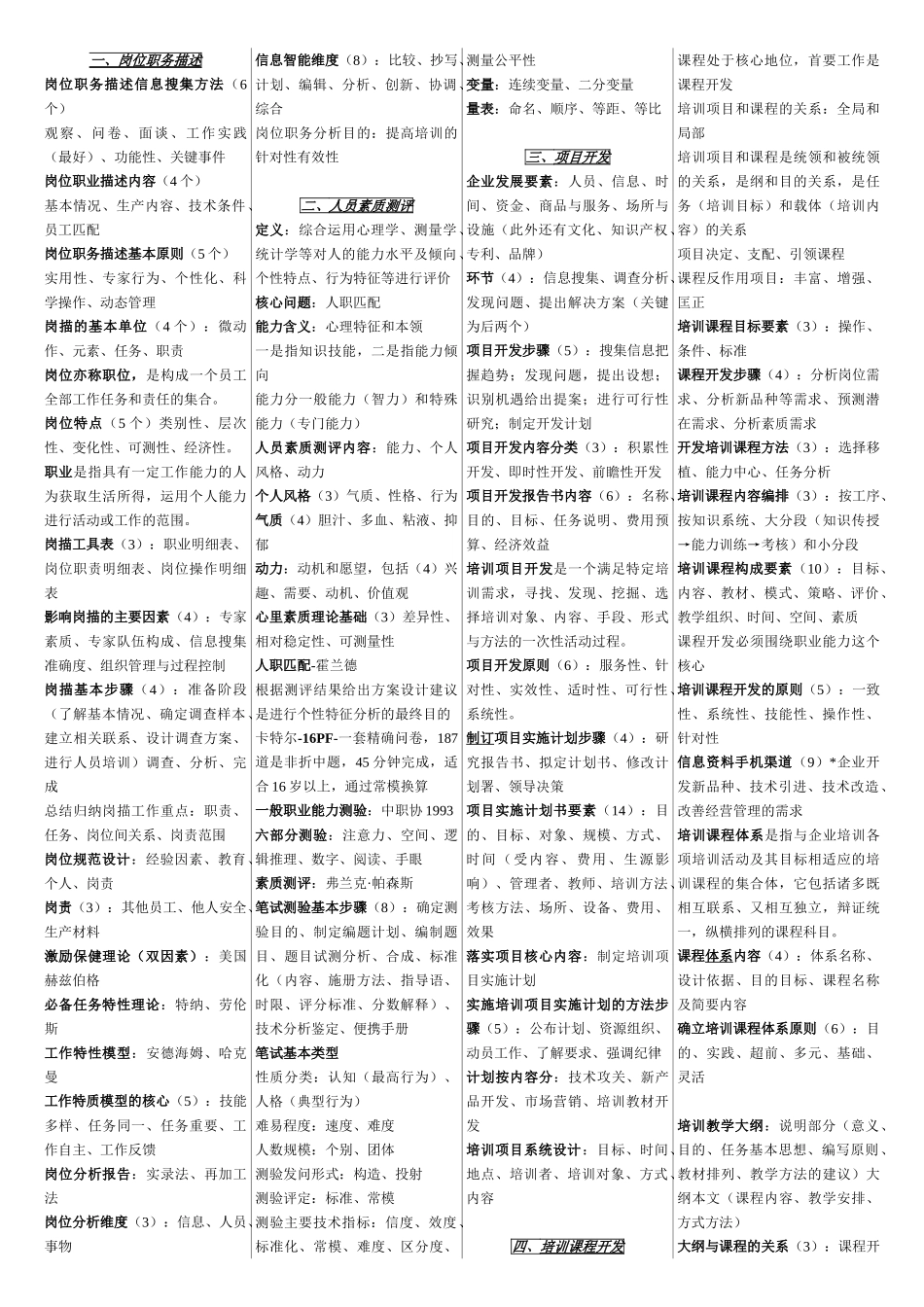 国家二级企业培训师范本汇总_第1页