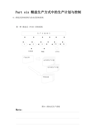 精益生产中的生产计划与控制