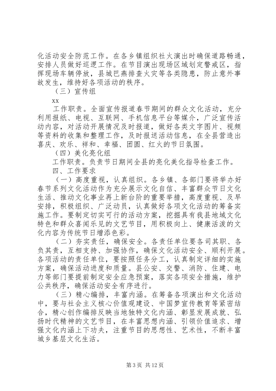 春节文化活动实施方案五篇_第3页