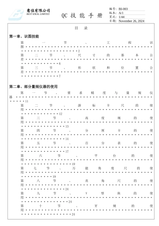 检验人员魔鬼训练教材---量具和检验