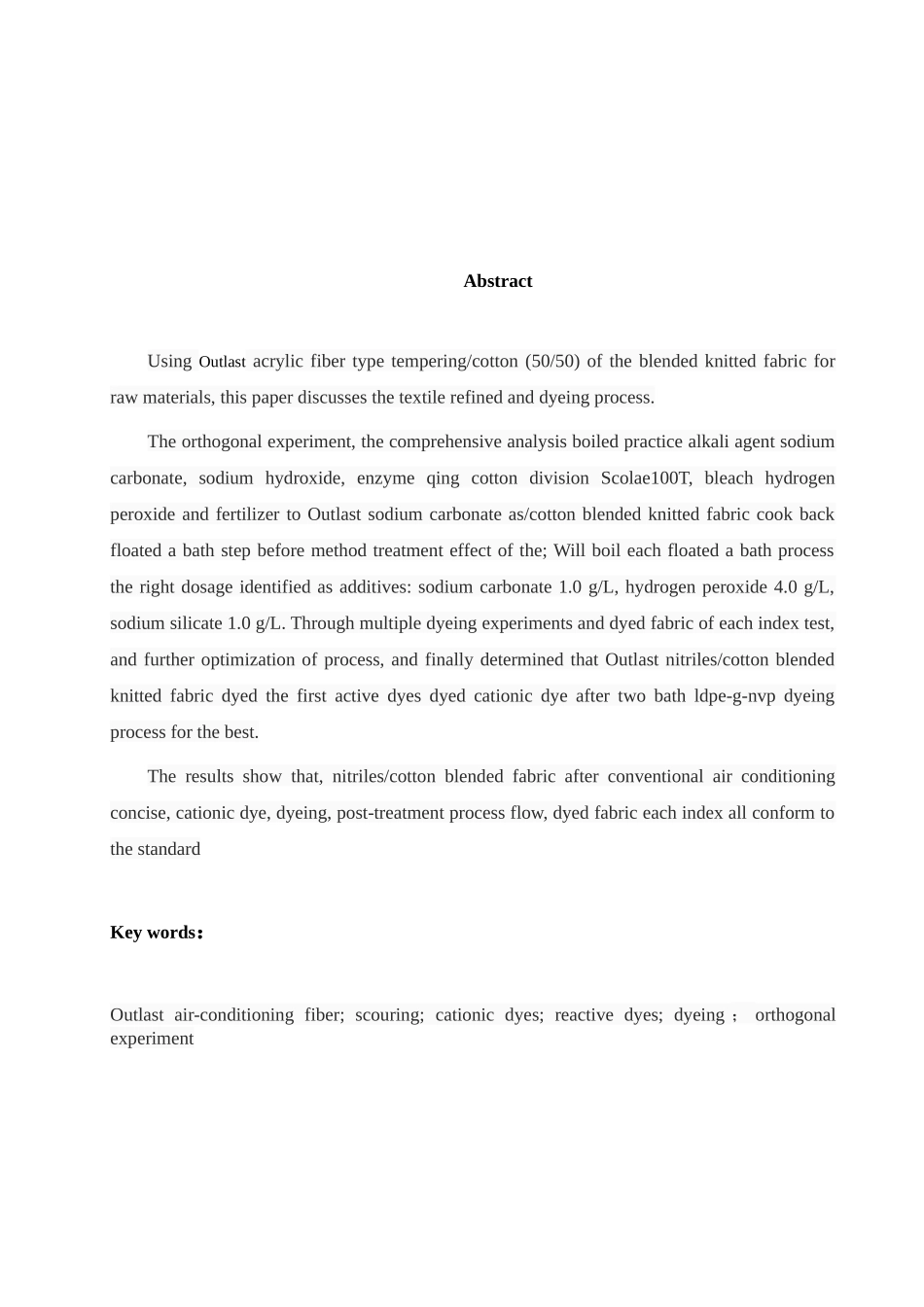 Outlast腈棉针织物的染整工艺研究_第3页