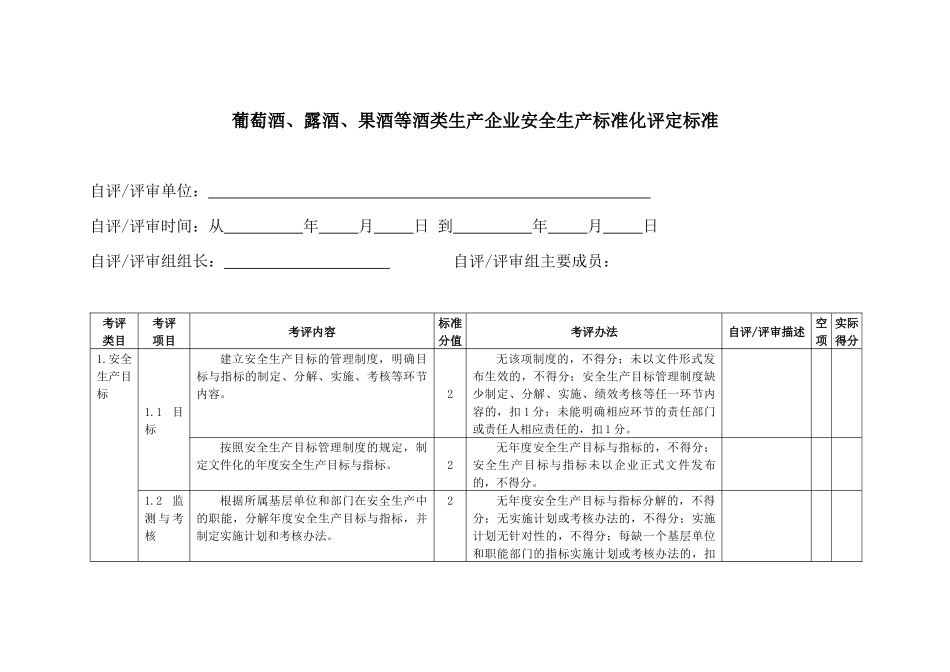 酒类(葡萄酒、露酒)生产企业安全生产标准化评定标准_第3页