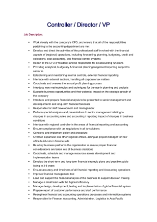 公司全套职位描述