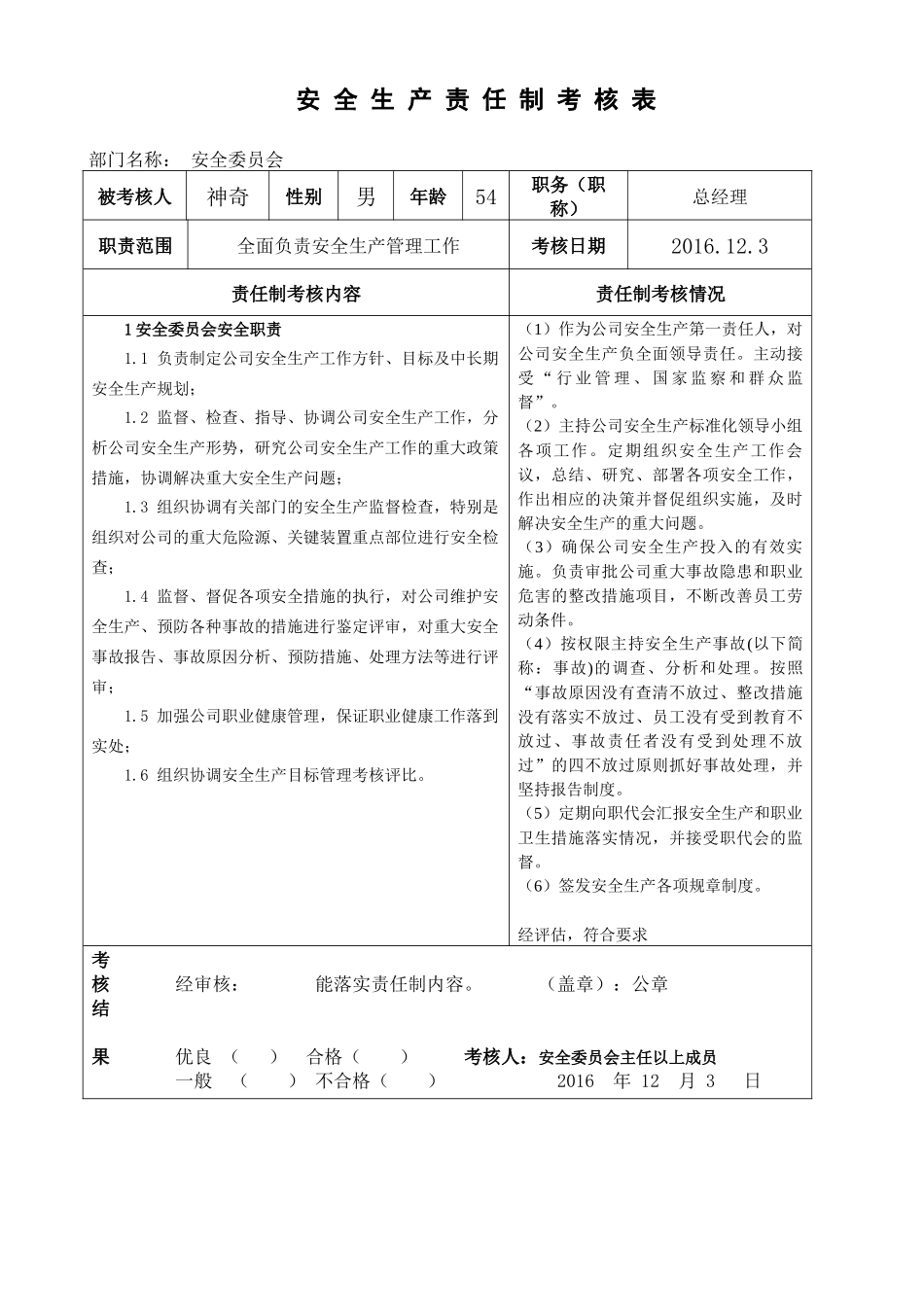 AQ-1-004-02安全生产责任制考核表_第2页