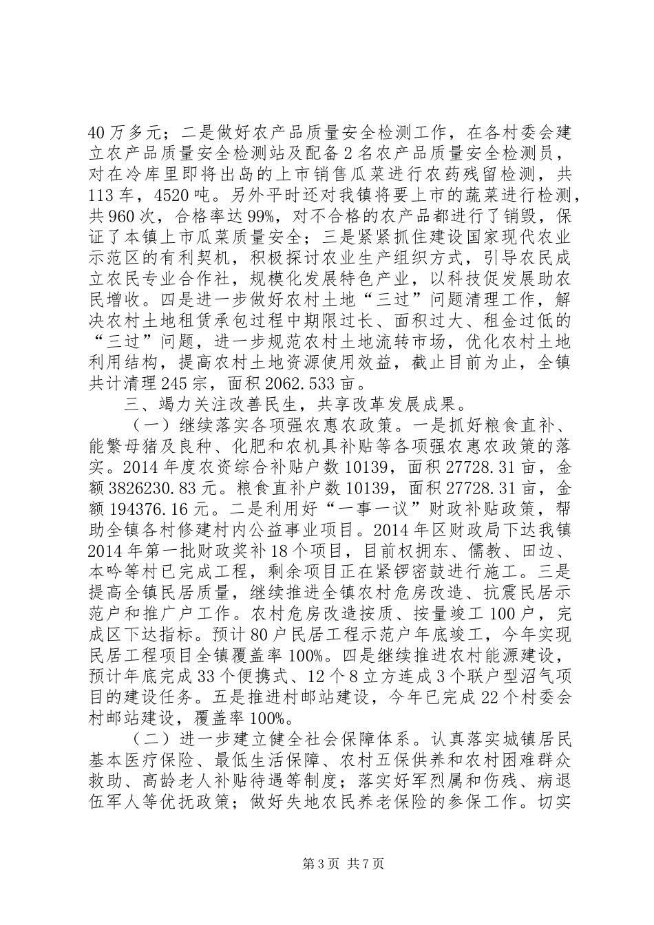 镇年度工作总结报告_第3页