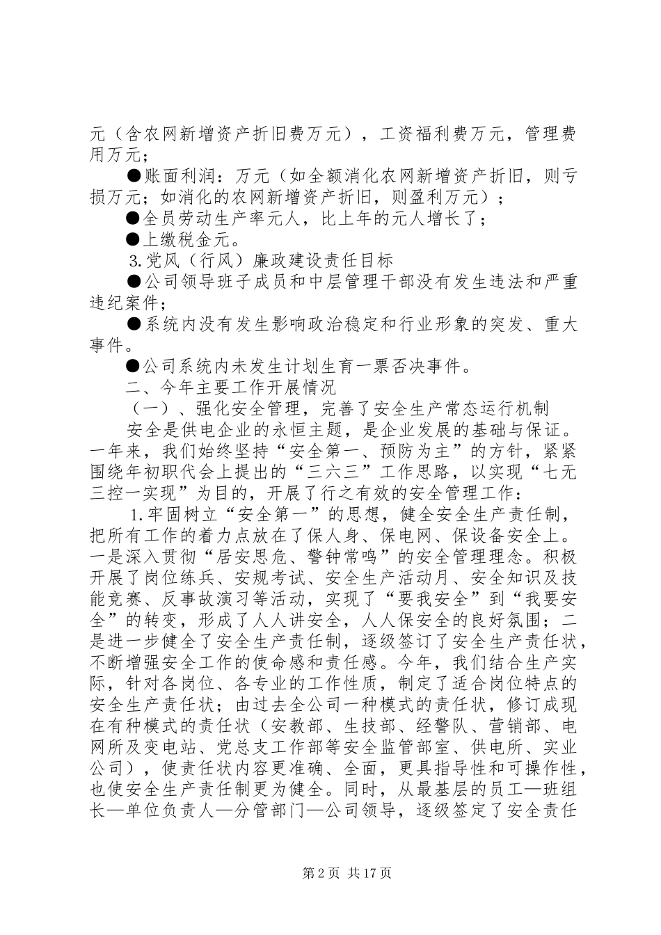 电力公司××年度工作总结_第2页