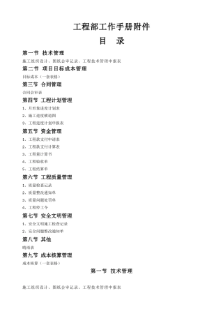 工程部工作手册附件