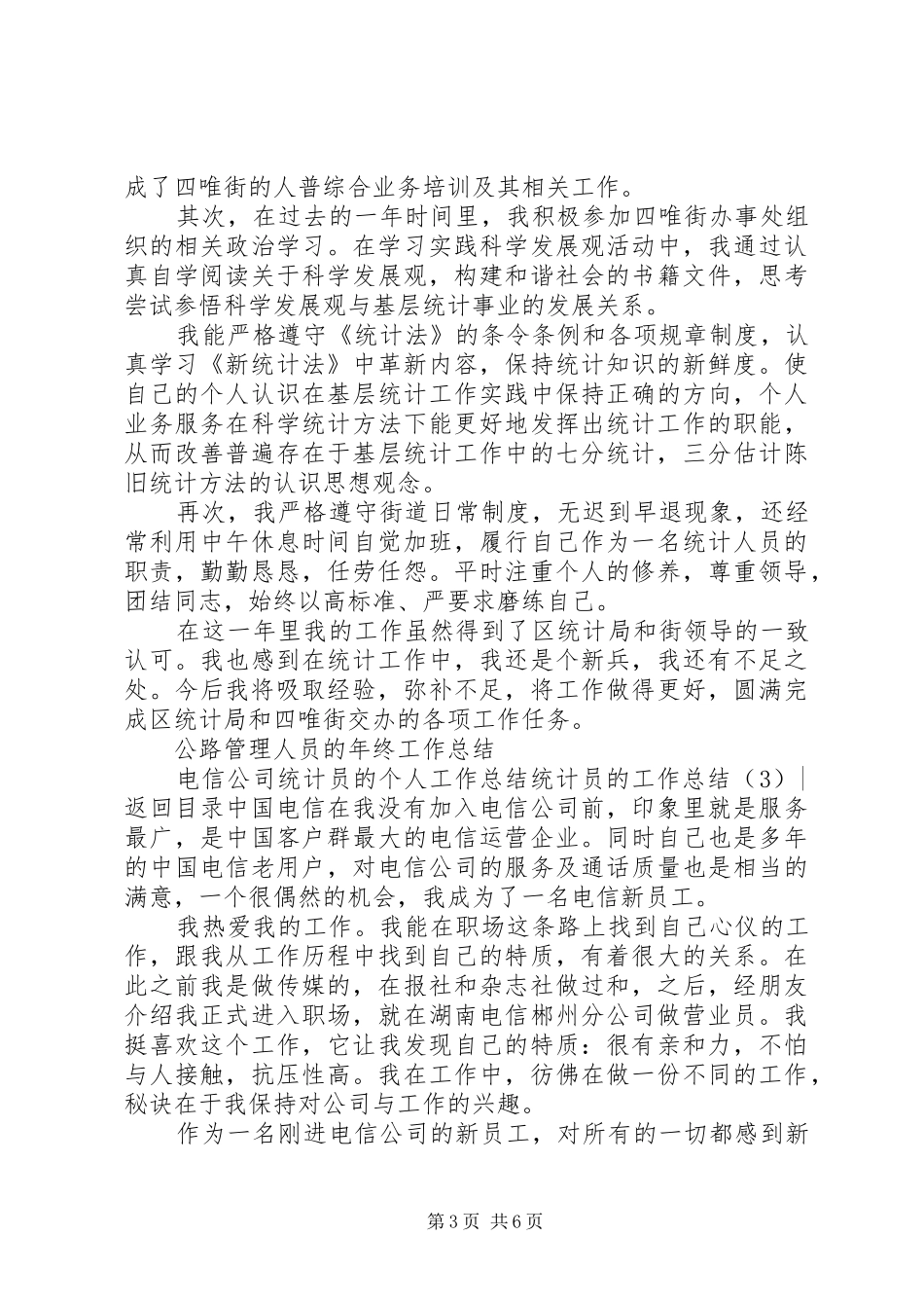 统计员的工作总结3篇_第3页