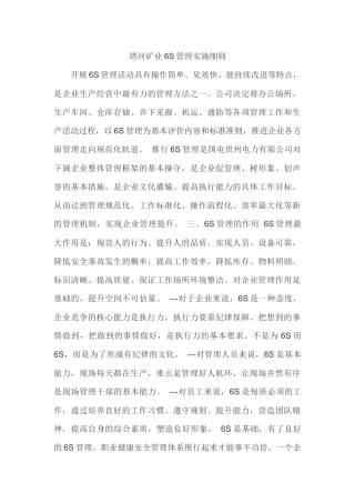 某矿业6S管理实施细则(X 46页)