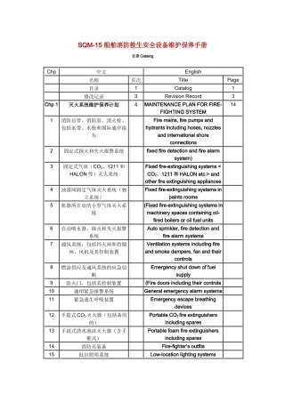 SQM-15 船舶消防救生安全设备维护保养手册
