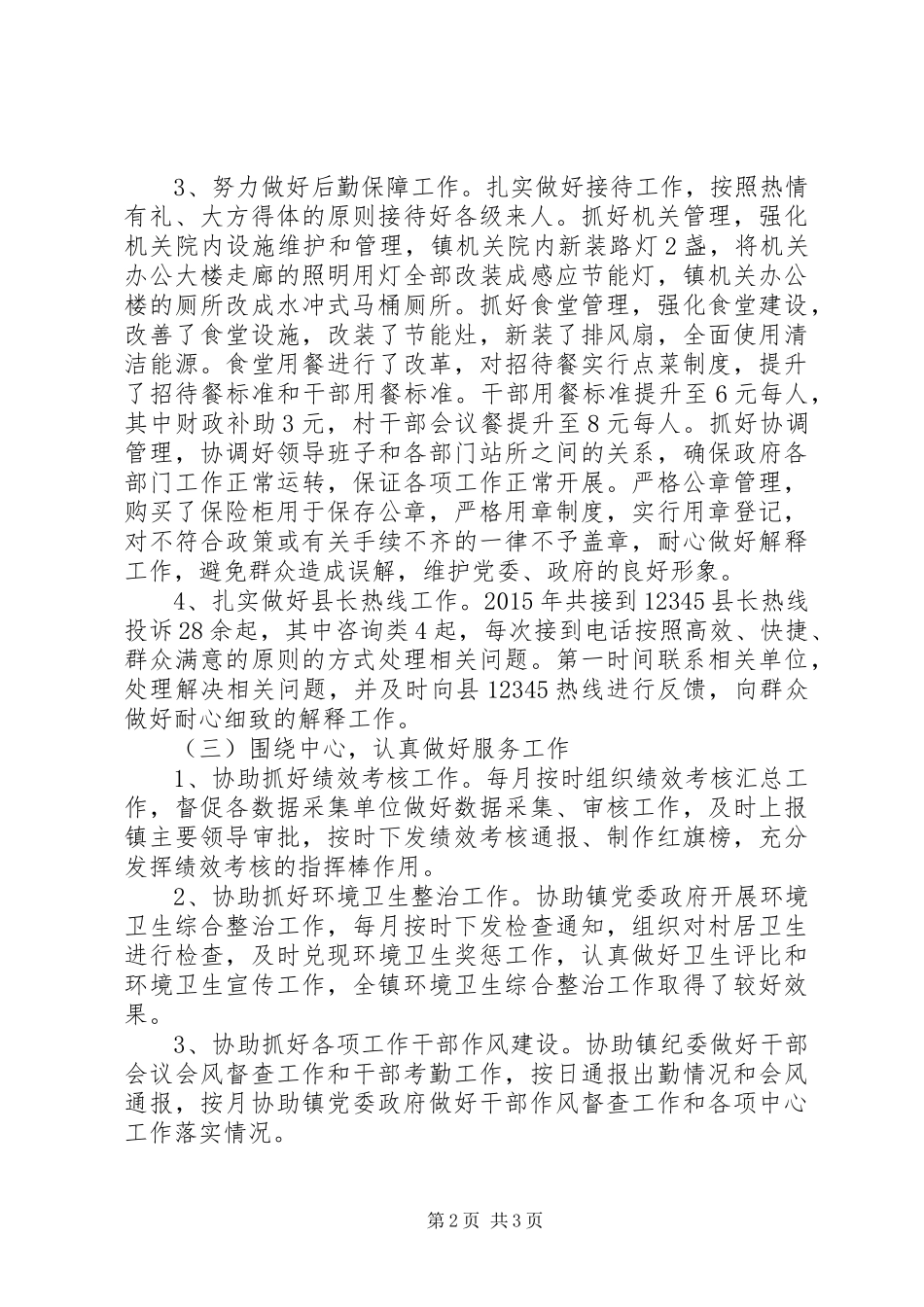 镇党政办XX年工作总结_第2页