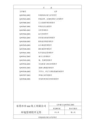 环境管理程序文件