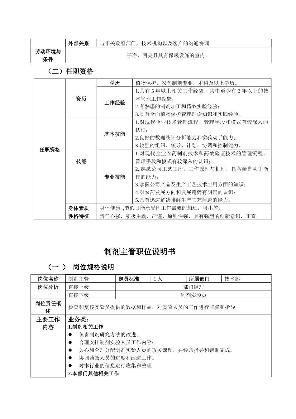 技术部门职位说明和任职条件_第3页