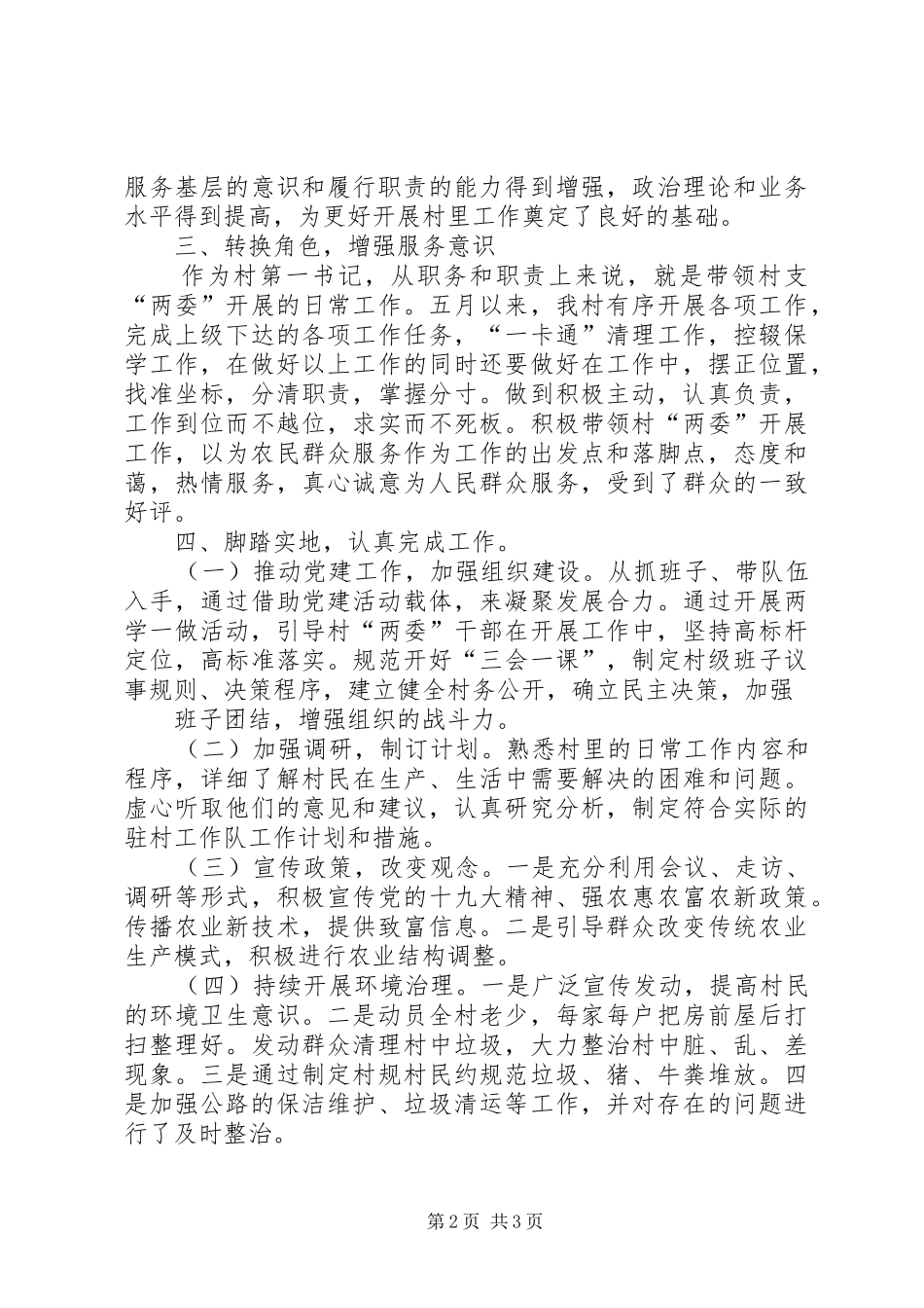 驻村第一书记201X年工作总结_第2页