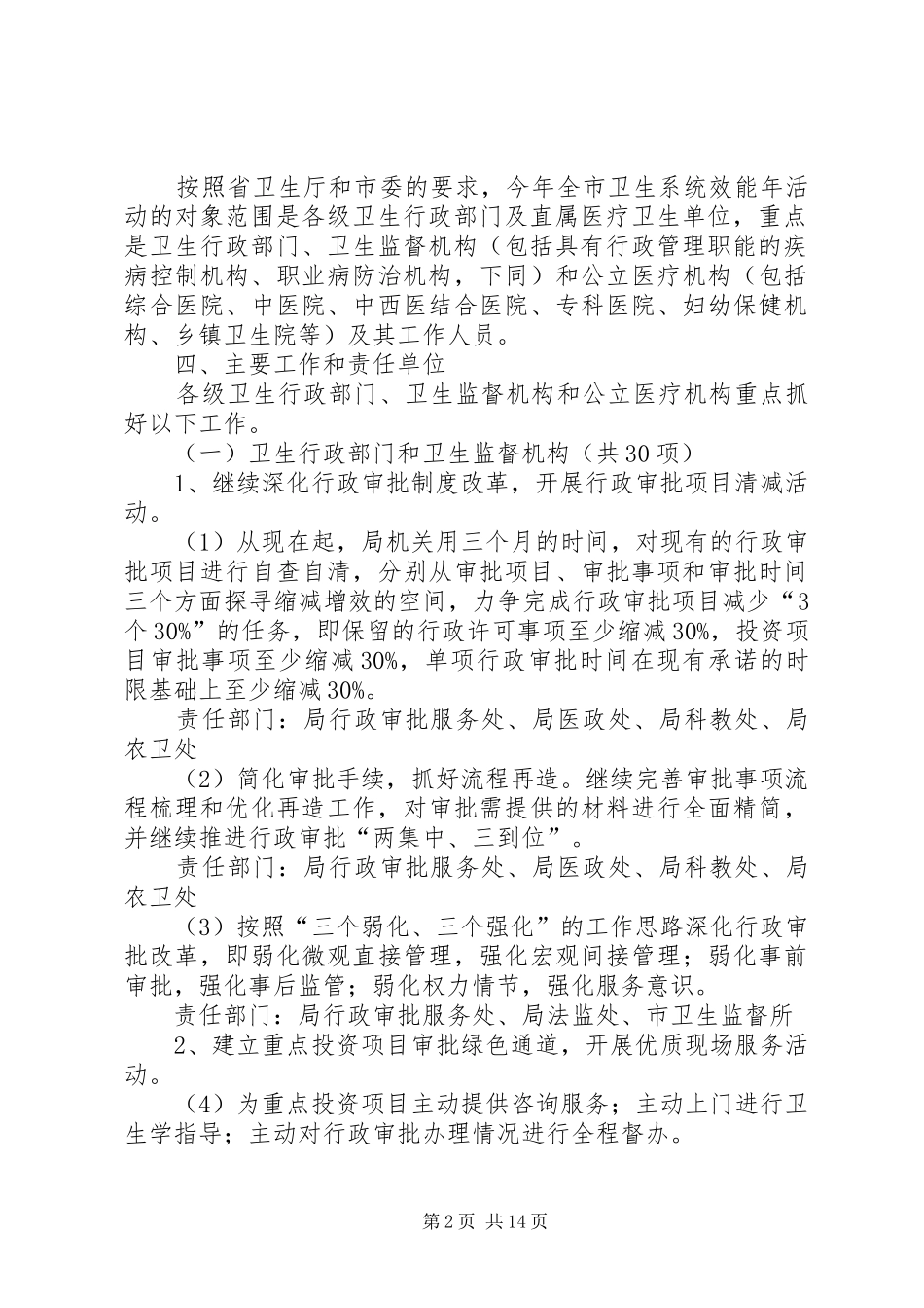 市卫生系统效能年活动方案_第2页