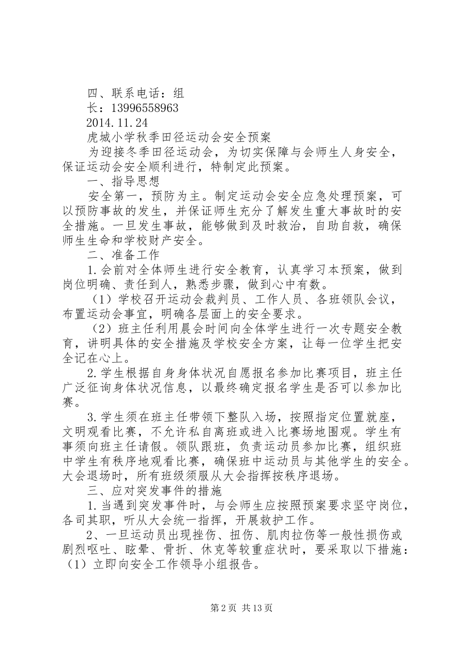 大型活动安全应急预案_第2页