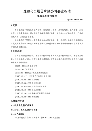 氯碱工艺技术规程[1]