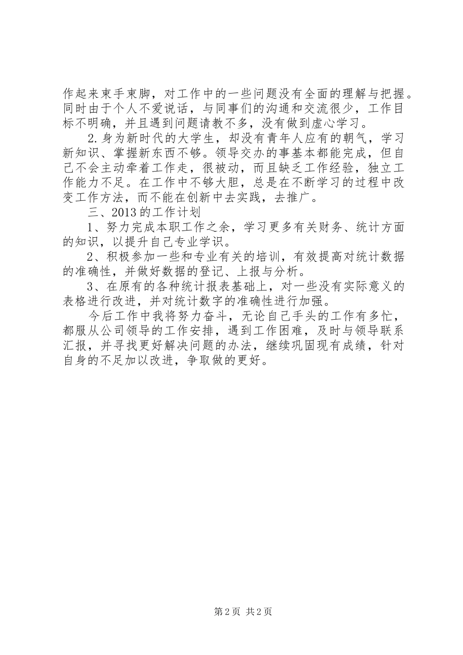 统计员个人年终总结_第2页