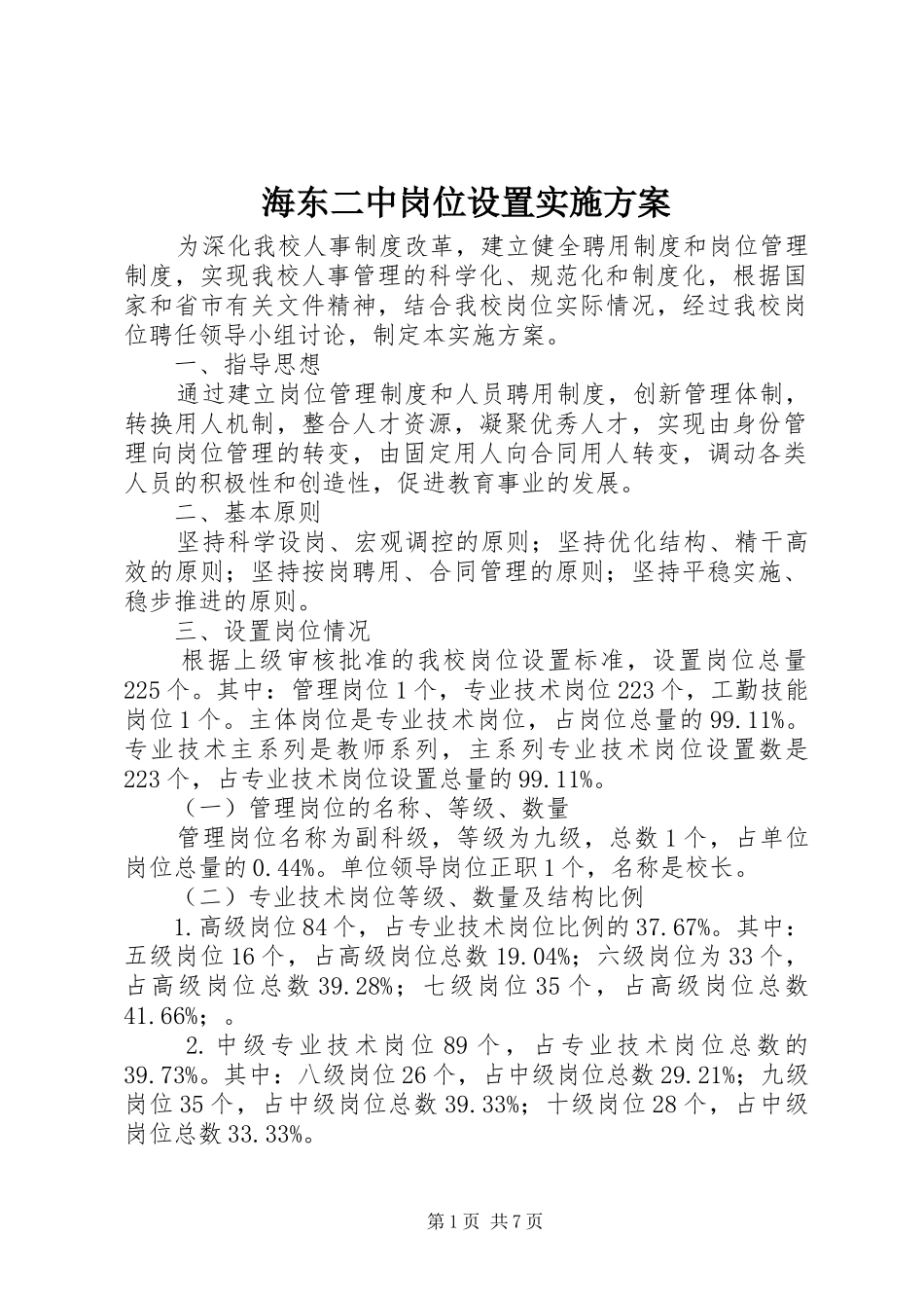 海东二中岗位设置方案_第1页